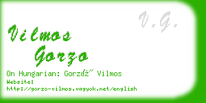 vilmos gorzo business card